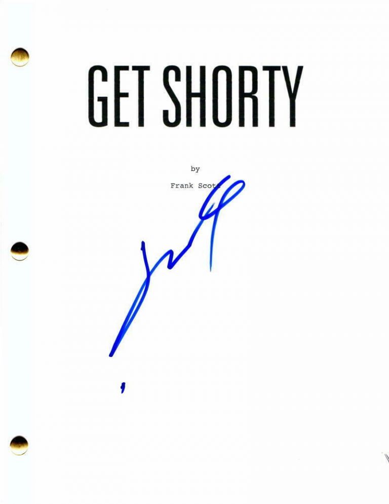 John Travolta Signed Autograph Get Shorty Full Movie Script Pulp 