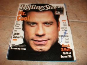 JOHN TRAVOLTA SIGNED AUTOGRAPHED ROLLING STONE MAGAZINE COVER PHOTO F8 COLLECTIBLE MEMORABILIA