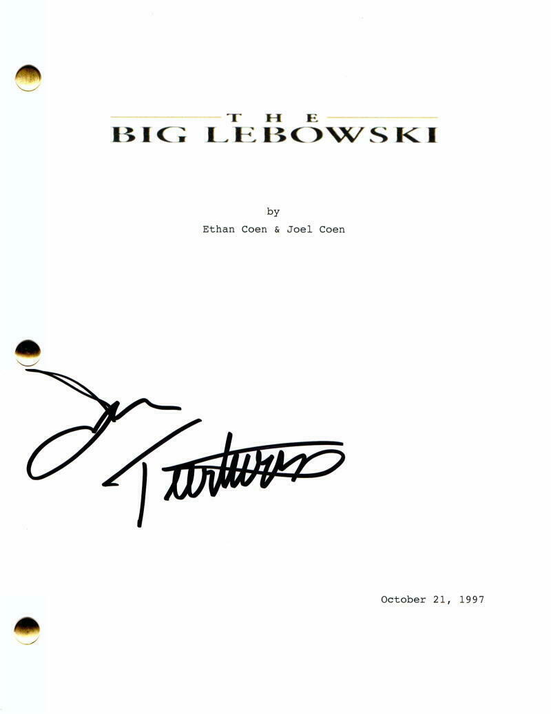 JOHN TURTURRO SIGNED AUTOGRAPH THE BIG LEBOWSKI FULL MOVIE SCRIPT ...