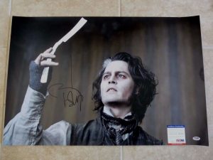 JOHNNY DEPP SWEENEY TODD MUSEUM PIECE SIGNED AUTOGRAPH 20×30 PHOTO PSA CERTIFIED COLLECTIBLE MEMORABILIA