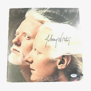 JOHNNY WINTER SIGNED TOGETHER: EDGAR WINTER AND JOHNNY WINTER LIVE LP VINYL PSA/ COLLECTIBLE MEMORABILIA