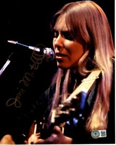 JONI MITCHELL signed 8x10 photo Beckett BAS LOA
