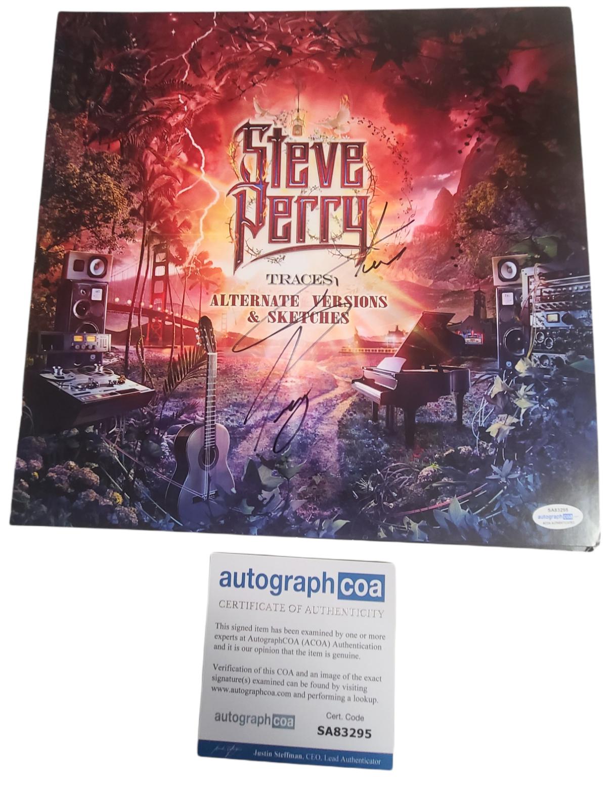 Journey Steve Perry Traces Autographed Lp Album Acoa Autographia