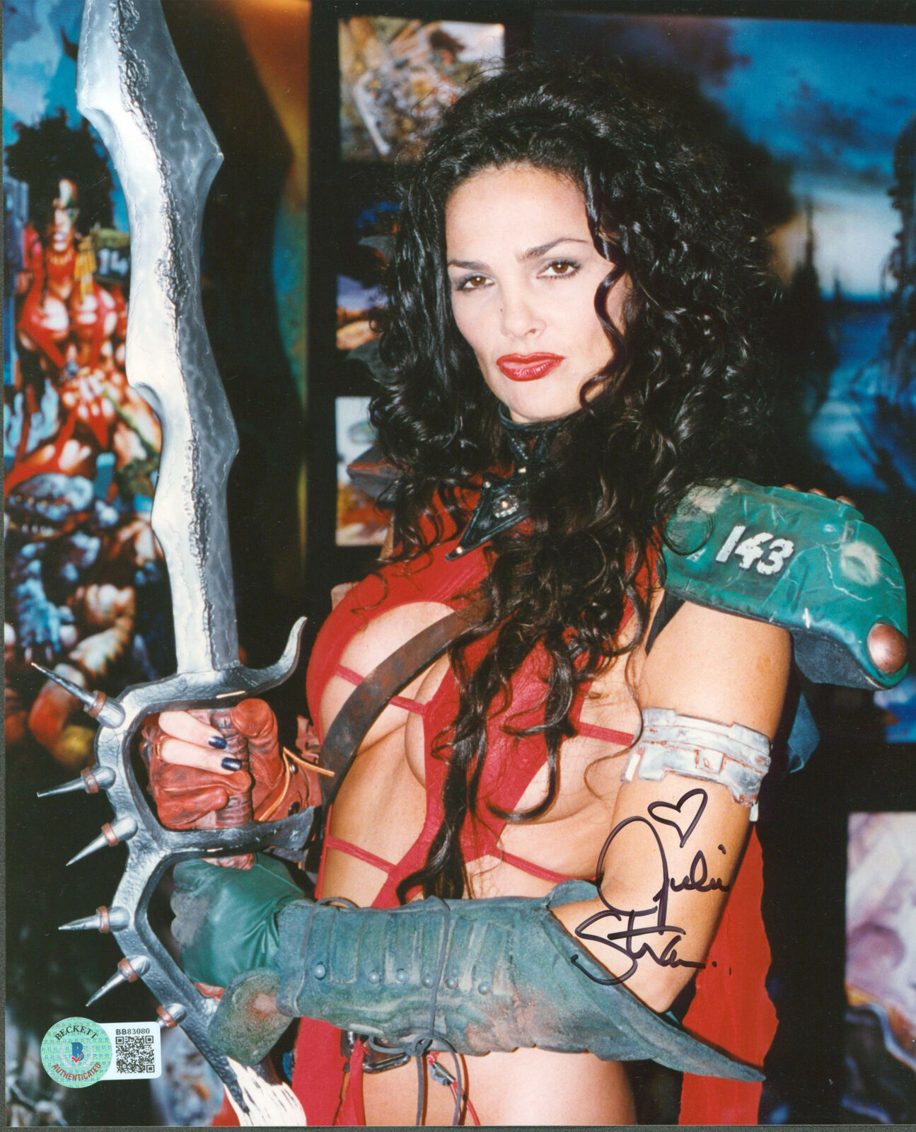 Julie Strain Heavy Metal Authentic Signed 8x10 Sexy Photo Deceased Bas Bb83080 Autographia
