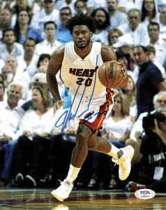 JUSTISE WINSLOW SIGNED 8×10 PHOTO PSA/DNA MIAMI HEAT AUTOGRAPHED COLLECTIBLE MEMORABILIA
