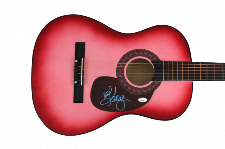 KACEY MUSGRAVES SIGNED AUTOGRAPH FS PINK ACOUSTIC GUITAR – GOLDEN HOUR W/ JSA COLLECTIBLE MEMORABILIA