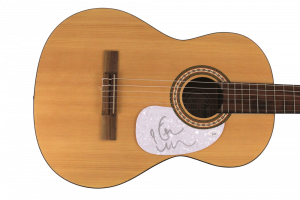 KEITH URBAN SIGNED AUTOGRAPH FULL SIZE FENDER ACOUSTIC GUITAR – BE HERE W/ JSA COLLECTIBLE MEMORABILIA