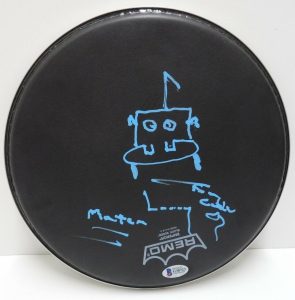 LARRY THE CABLE GUY SIGNED W SKETCH SIGNED AUTO’D 10″ DRUMHEAD BECKETT CERTIFIED COLLECTIBLE MEMORABILIA