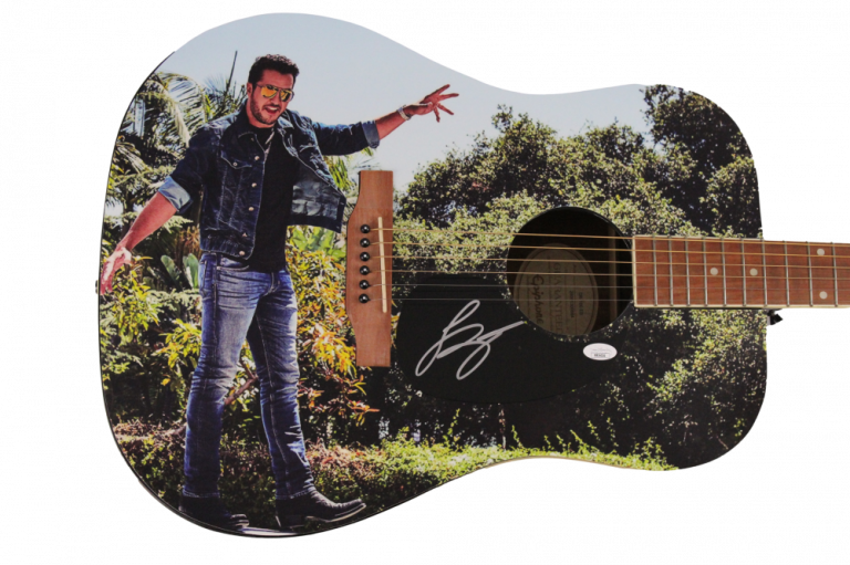LUKE BRYAN SIGNED AUTOGRAPH CUSTOM 1/1 GIBSON EPIPHONE TAILGATES & TANLINES JSA COLLECTIBLE MEMORABILIA