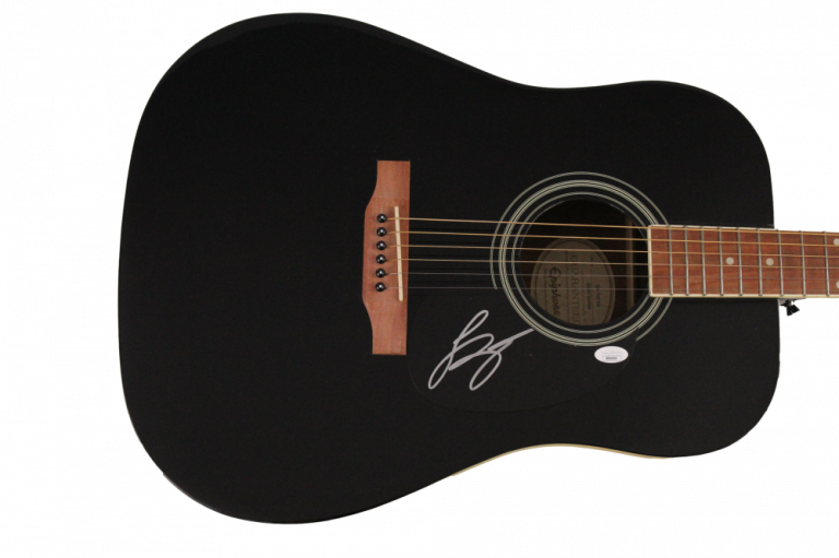 LUKE BRYAN SIGNED AUTOGRAPH GIBSON EPIPHONE ACOUSTIC GUITAR – CRASH MY PARTY JSA COLLECTIBLE MEMORABILIA