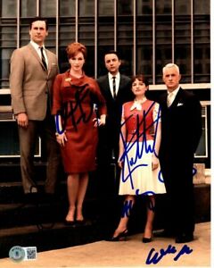 MAD MEN SIGNED 8×10 CAST PHOTO BECKETT BAS LOA COLLECTIBLE MEMORABILIA