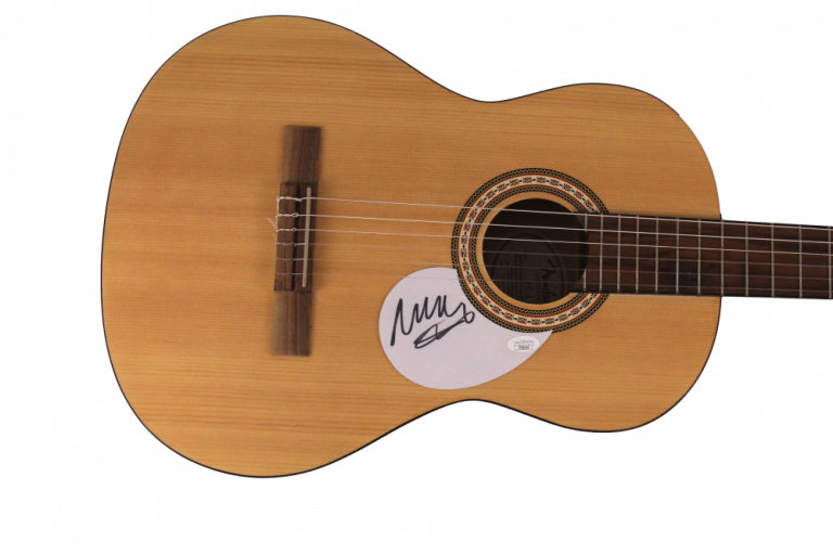 MARCUS MUMFORD SIGNED AUTOGRAPH FULL SIZE FENDER ACOUSTIC GUITAR & SONS W/ JSA COLLECTIBLE MEMORABILIA