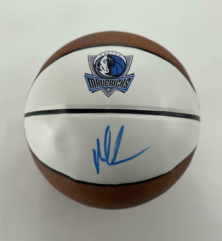 MARK CUBAN SIGNED AUTOGRAPH FULL SIZE DALLAS MAVERICKS BASKETBALL SHARK TANK PSA COLLECTIBLE MEMORABILIA