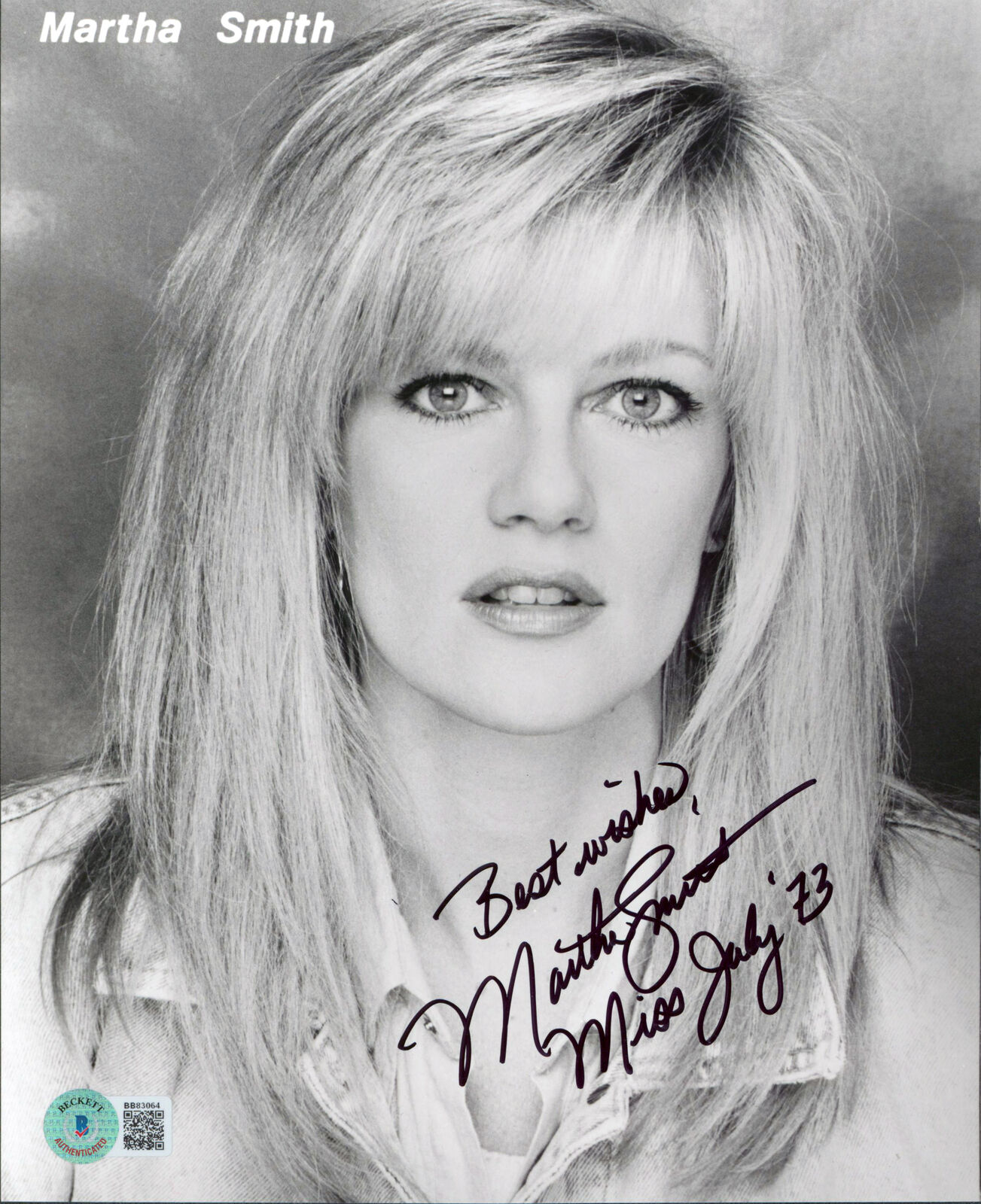 Martha Smith Playboy "Best Wishes, Miss July '73" Signed 8x10 Photo BAS #BB83064 | Autographia