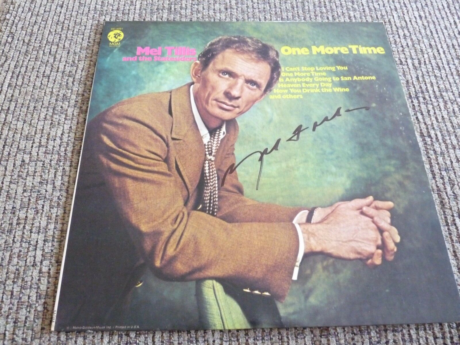 Mel Tillis & Statesiders One More Time Signed Autographed LP Album PSA Guarantee