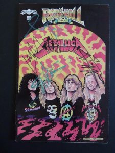 METALLICA ALL 4 SIGNED AUTOGRAPHED ROCK & ROLL COMIC BECKETT CERTIFIED JAMES +3 COLLECTIBLE MEMORABILIA