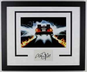 MICHAEL J. FOX “BACK TO THE FUTURE” AUTOGRAPH SIGNED FRAMED 16×20 DISPLAY C ACOA COLLECTIBLE MEMORABILIA