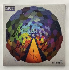 MUSE FULL BAND (X3) SIGNED AUTOGRAPH ALBUM VINYL RECORD – THE RESISTANCE JSA COLLECTIBLE MEMORABILIA
