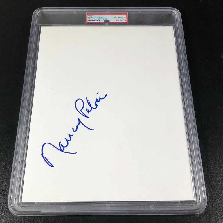 NANCY PELOSI SIGNED PRINT PSA/DNA ENCAPSULATED SPEAKER OF THE HOUSE AUTOGRAPHED COLLECTIBLE MEMORABILIA