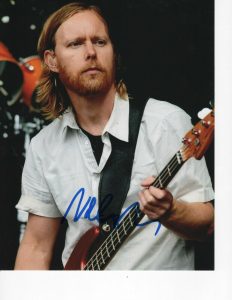 NATE MENDEL WHITE SHIRT FOO FIGHTERS SIGNED 8X10 COLLECTIBLE MEMORABILIA