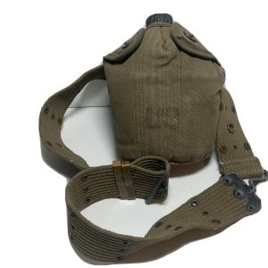 Original 1945 WWII USMC Marine Canteen &Cover SET US Vollrath M1910 Cover WW2 B7