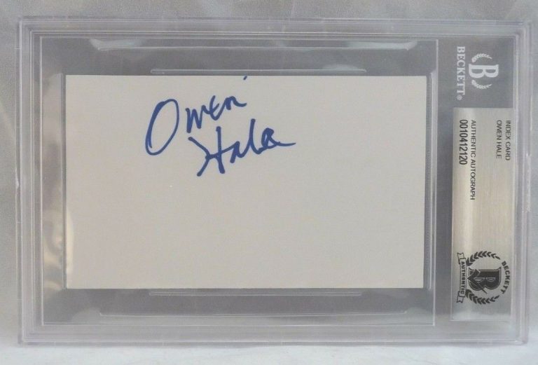 OWEN HALE LYNYRD SKYNYRD SIGNED AUTOGRAPHED 3×5 INDEX CARD BAS CERTIFIED SLABBED COLLECTIBLE MEMORABILIA
