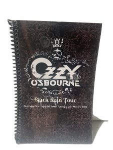 OZZY OSBORNE 2008 BLACK RAIN CONCERT TOUR BOOK ITINERARY AUSTRALIA NEW ZEALAND + COLLECTIBLE MEMORABILIA
