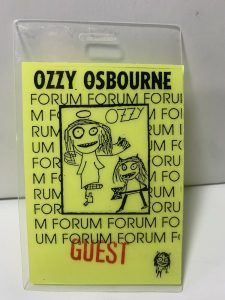 OZZY OSBOURNE OZZMOSIS LA FORUM GUEST CONCERT TOUR LAMINATE BACKSTAGE PASS COLLECTIBLE MEMORABILIA