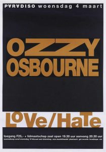 OZZY OSBOURNE RARE ORIGINAL 17×24 1992 NETHERLANDS CONCERT TOUR POSTER COLLECTIBLE MEMORABILIA
