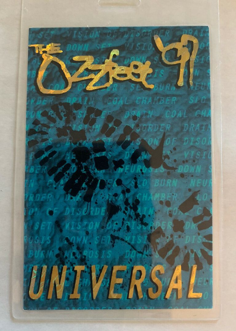 Ozzy Osbourne Sharons Personal Ozzfest 2007 Concert Tour Laminate Backstage Pass Autographia 2038