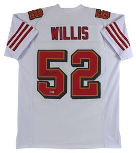PATRICK WILLIS AUTHENTIC SIGNED WHITE PRO STYLE JERSEY AUTOGRAPHED BAS WITNESSED COLLECTIBLE MEMORABILIA