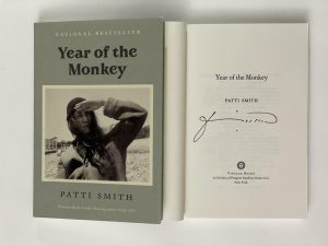 PATTI SMITH SIGNED AUTOGRAPH “YEAR OF THE MONKEY” BOOK – PUNK ROCK, HORSES RARE COLLECTIBLE MEMORABILIA