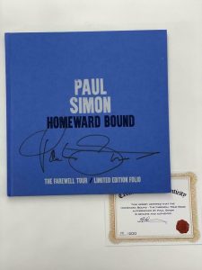 PAUL SIMON SIGNED AUTOGRAPH HOMEWARD BOUND FAREWELL TOUR BOOK LE FOLIO #141/200 COLLECTIBLE MEMORABILIA
