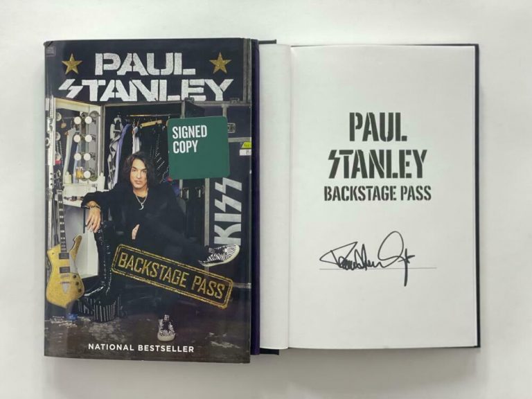 PAUL STANLEY SIGNED AUTOGRAPH “BACKSTAGE PASS” BOOK – KISS ICON, THE STARCHILD COLLECTIBLE MEMORABILIA