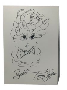 PENNY SINGLETON SIGNED AUTOGRAPHED BLONDIE 7″X10″ SKETCH PSA CERTIFIED COLLECTIBLE MEMORABILIA