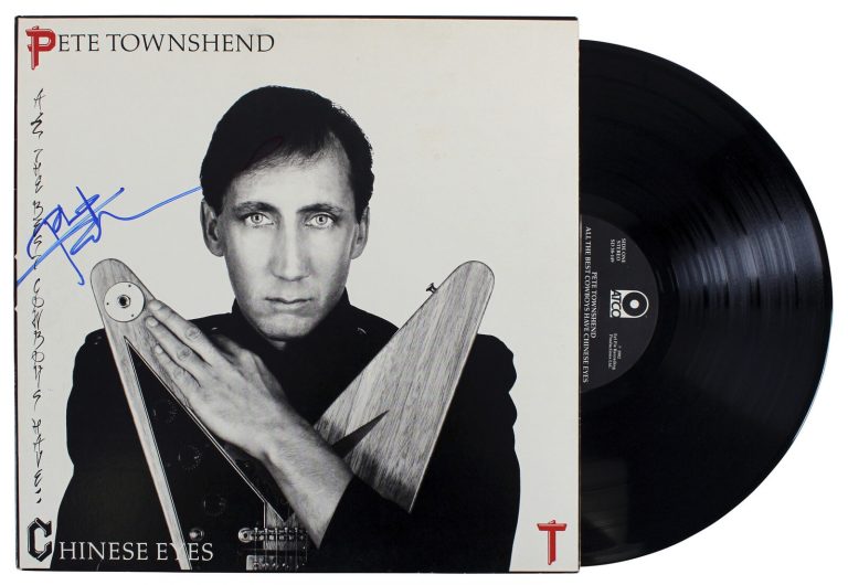 PETE TOWNSHEND AUTHENTIC SIGNED ALBUM COVER W/ VINYL AUTOGRAPHED PSA #AD74616 COLLECTIBLE MEMORABILIA