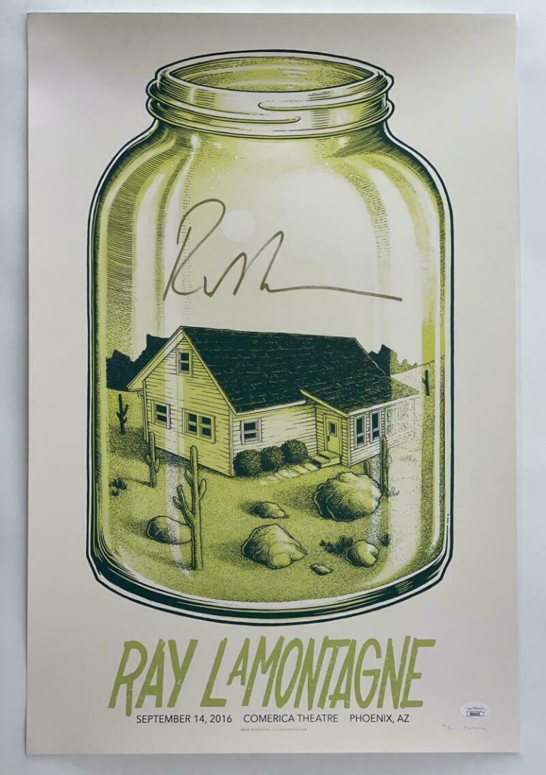 RAY LAMONTAGNE SIGNED AUTOGRAPH 16X24 CONCERT TOUR POSTER – PHOENIX 9/14/16 JSA COLLECTIBLE MEMORABILIA
