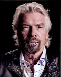 RICHARD BRANSON SIGNED PHOTO W/ HOLOGRAM COA COLLECTIBLE MEMORABILIA