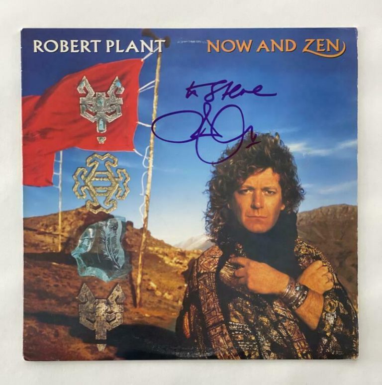 ROBERT PLANT SIGNED AUTOGRAPH ALBUM VINYL RECORD - LED ZEPPELIN NOW AND ZEN  JSA | Autographia