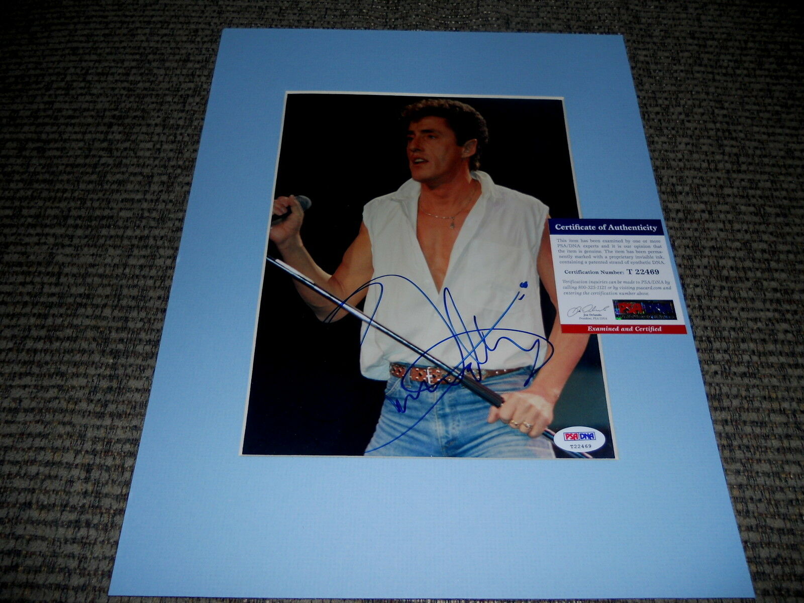 Roger Daltrey Signed Autographed 8x10 Matted Music Photo PSA Certified