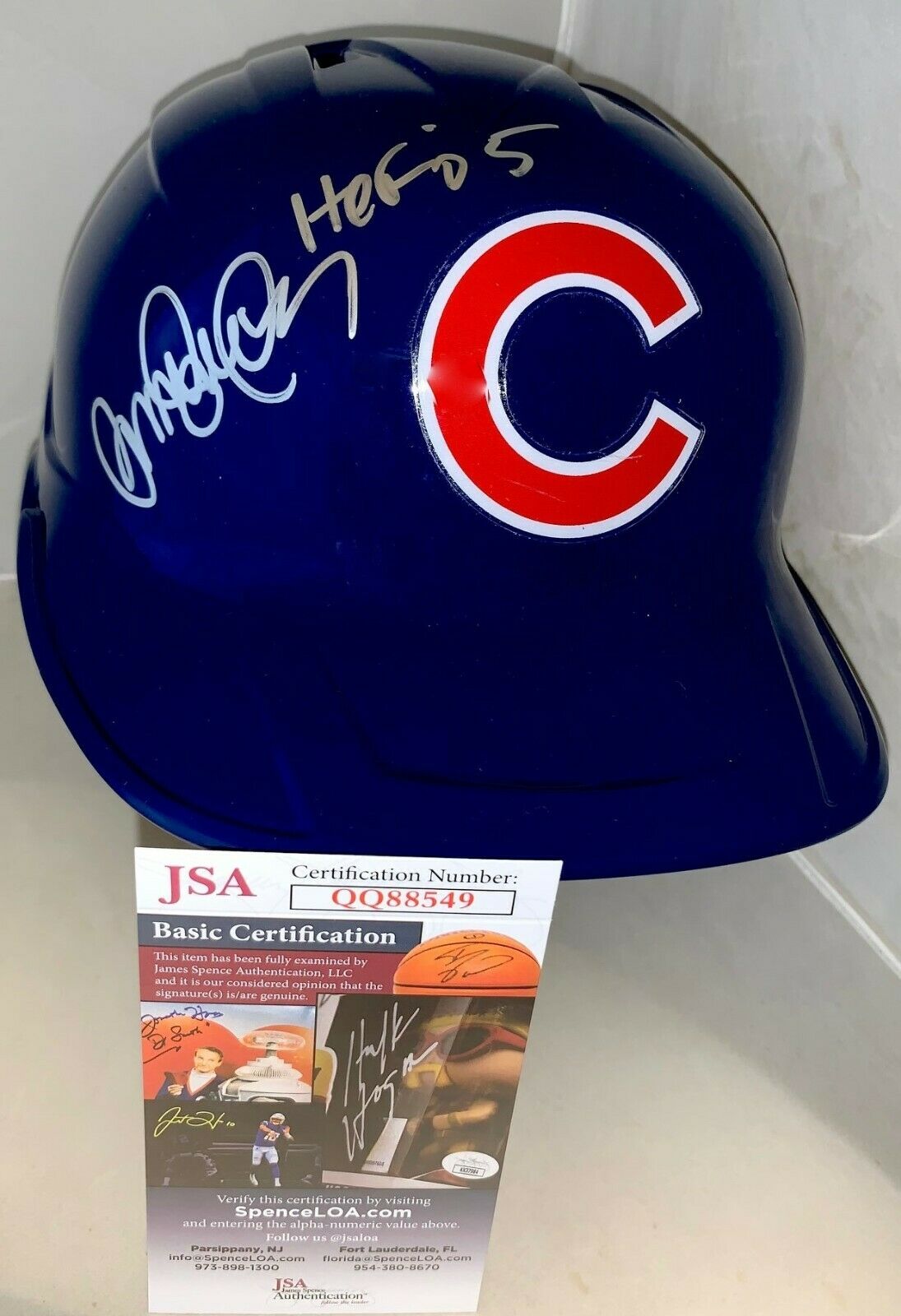 Ryne Sandberg Signed Chicago Cubs Fs Batting Helmet Autographed W Hof Insc Jsa Autographia