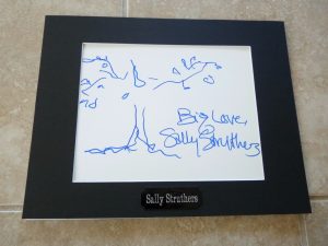 SALLY STRUTHERS SIGNED AUTOGRAPHED MATTED 11×14 TREE SKETCH PSA CERTIFIED COLLECTIBLE MEMORABILIA
