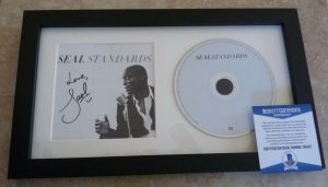 SEAL STANDARDS SIGNED AUTOGRAPHED FRAMED CD DISPLAY BAS BECKETT CERTIFIED COLLECTIBLE MEMORABILIA