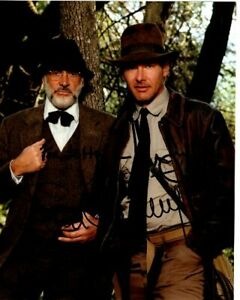 SEAN CONNERY AND HARRISON FORD SIGNED INDIANA JONES PHOTOGRAPH – TO JOHN COLLECTIBLE MEMORABILIA