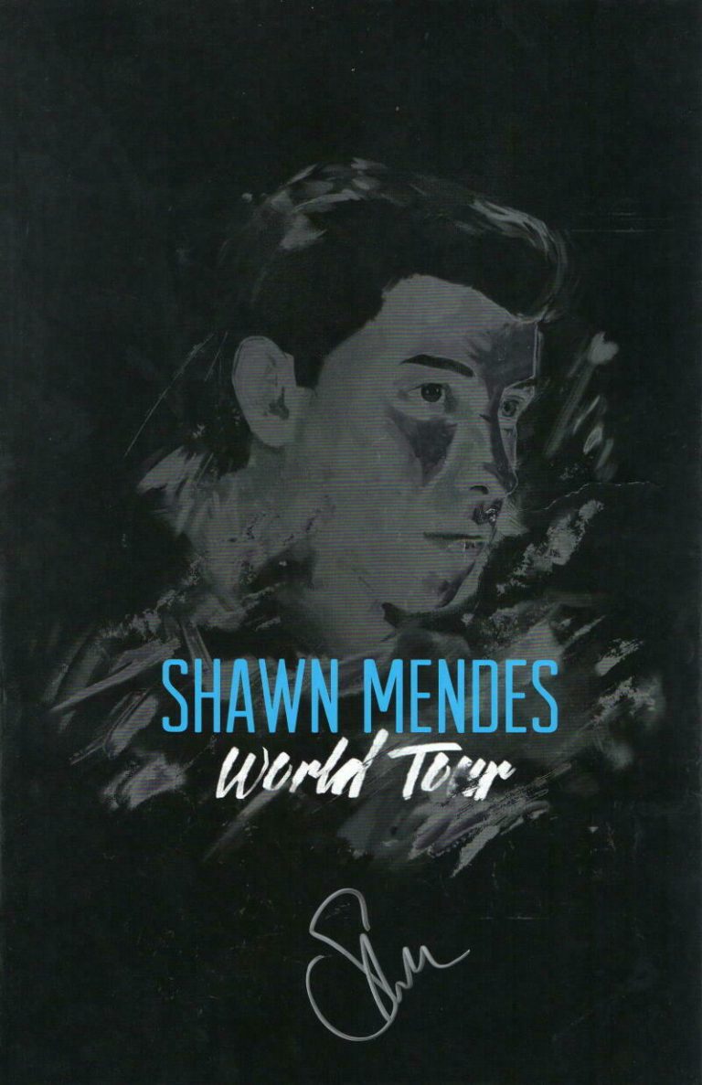 SHAWN MENDES SIGNED AUTOGRAPH WORLD TOUR CONCERT POSTER - WONDER ...