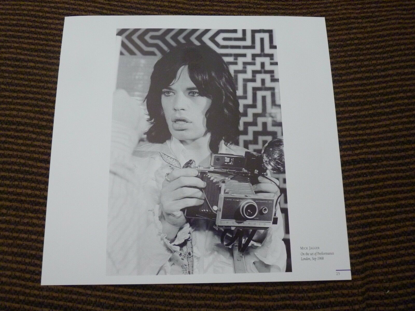 Single Page Mick Jagger Rolling Stones Coffee Table Book Photo