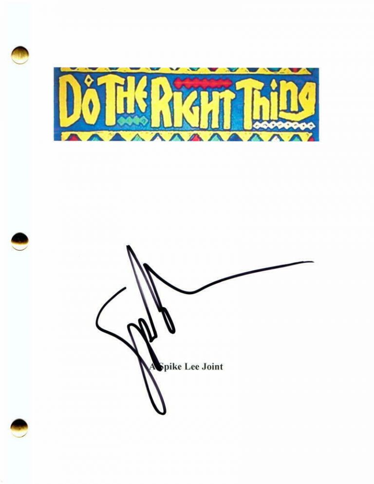 SPIKE LEE SIGNED AUTOGRAPH DO THE RIGHT THING FULL MOVIE SCRIPT – BLACKKKLANSMAN COLLECTIBLE MEMORABILIA
