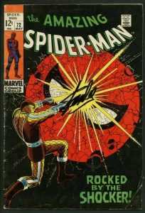 STAN LEE SIGNED AMAZING SPIDER-MAN #72 COMIC BOOK ROCKED BY SHOCKER PSA #W18740 COLLECTIBLE MEMORABILIA