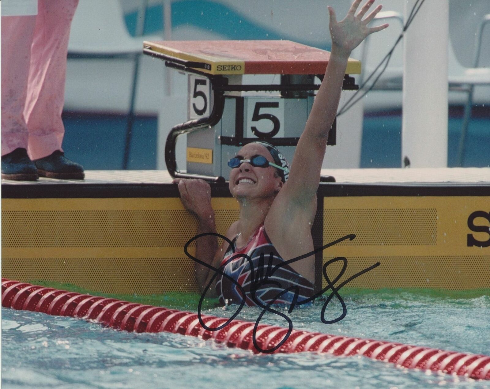 SUMMER SANDERS SIGNED OLYMPIC SWIMMING 8X10 PHOTO 7 Autographia