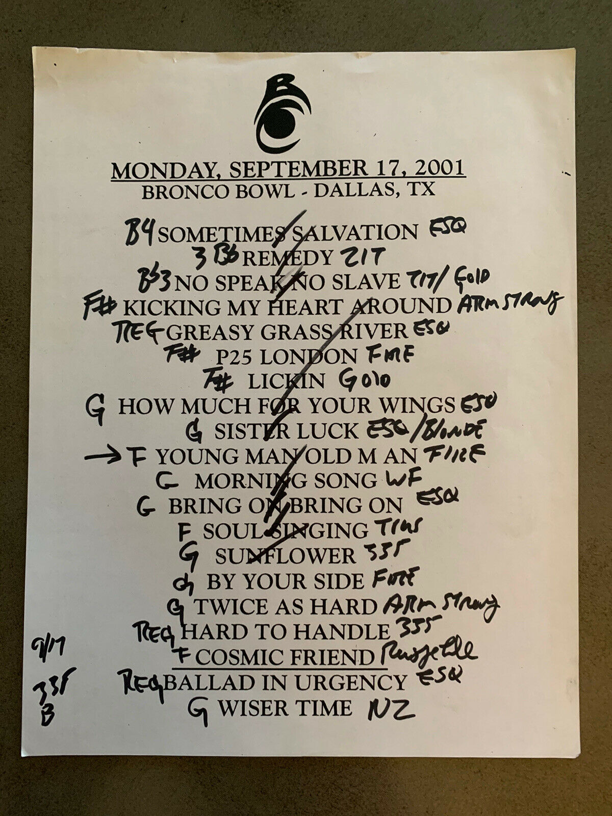 black crowes tour set list